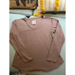 Women's Chaser Brown Long Sleeve Tee S